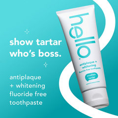 hello Antiplaque and Whitening Fluoride Free Toothpaste - Natural Peppermint - 5oz