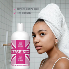 Fresh Kidz Girls Pink Body Wash - 16.9oz: Moisturizing, Aloe, Hypoallergenic, Vegan