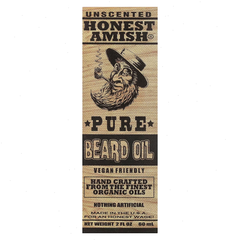 Honest Amish Pure Beard Oil, Unscented, 2 fl oz (60 ml)