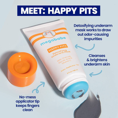 Megababe Happy Pits Detoxifying Underarm Mask - 3 fl oz