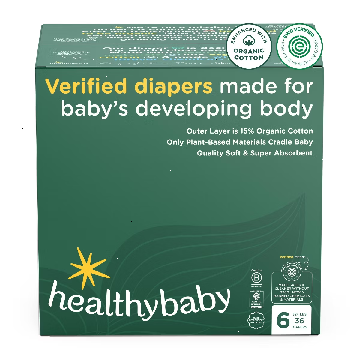 HealthyBaby Organic Cotton Enhanced Chlorine Free Disposable Diaper