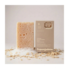 Esponjabon Oatmeal Soap Sponge - Soothe & Exfoliate 2-in-1 Soap Sponge - 4.2oz