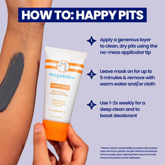 Megababe Happy Pits Detoxifying Underarm Mask - 3 fl oz