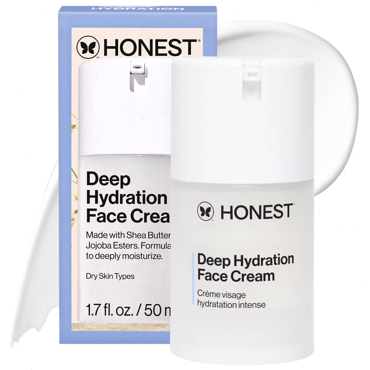 Honest Beauty Deep Hydration Face Cream with Shea Butter - 1.7 fl oz: Unscented, Anti-Aging, Sensitive Skin