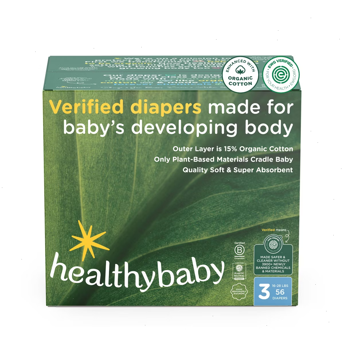 HealthyBaby Organic Cotton Enhanced Chlorine Free Disposable Diaper