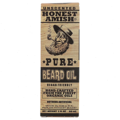 Honest Amish Pure Beard Oil, Unscented, 2 fl oz (60 ml)
